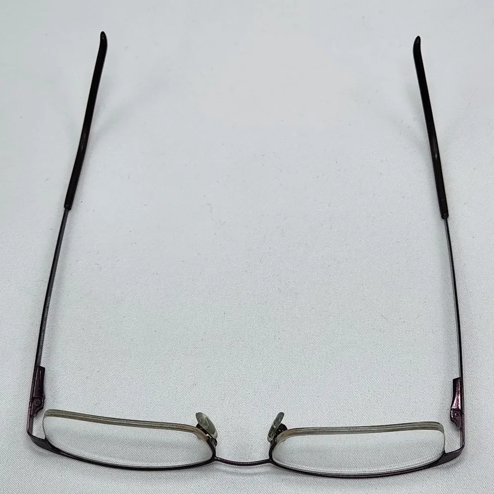 💜Vintage Versace Plum Rimless Eyeglasses & Hardshell Case